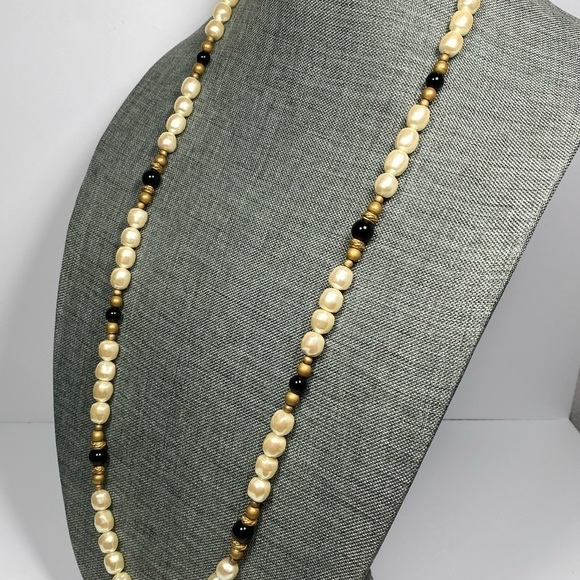 Necklace Vintage Faux Pearls Jewelry 36” - Picture 2 of 8
